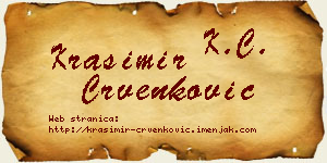Krasimir Crvenković vizit kartica